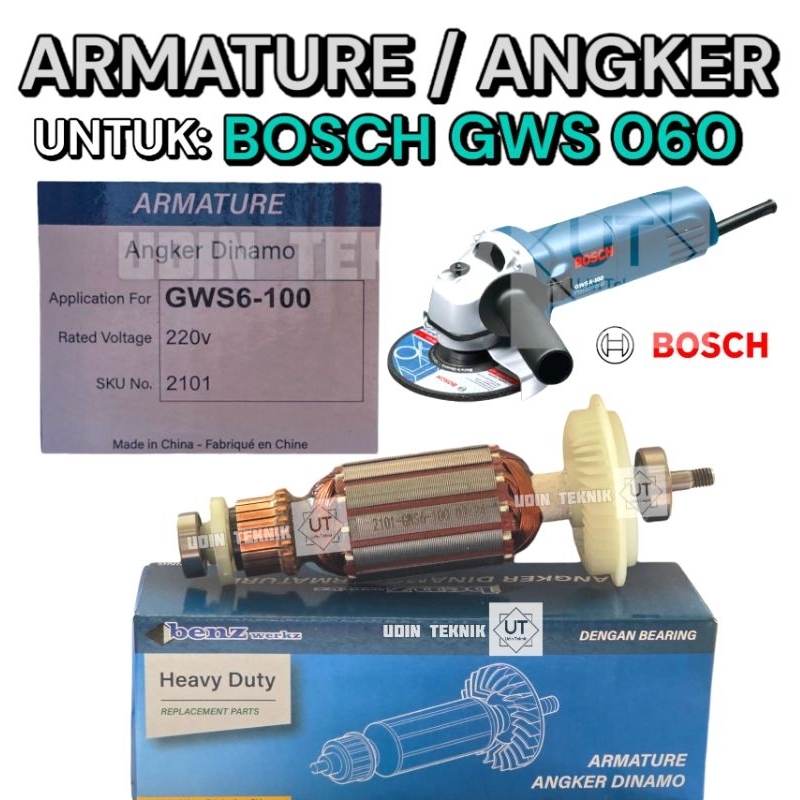 ARMATURE BOSCH GWS060 ANGKER MESIN GERINDA 4" BOSCH GWS 060 BENZ