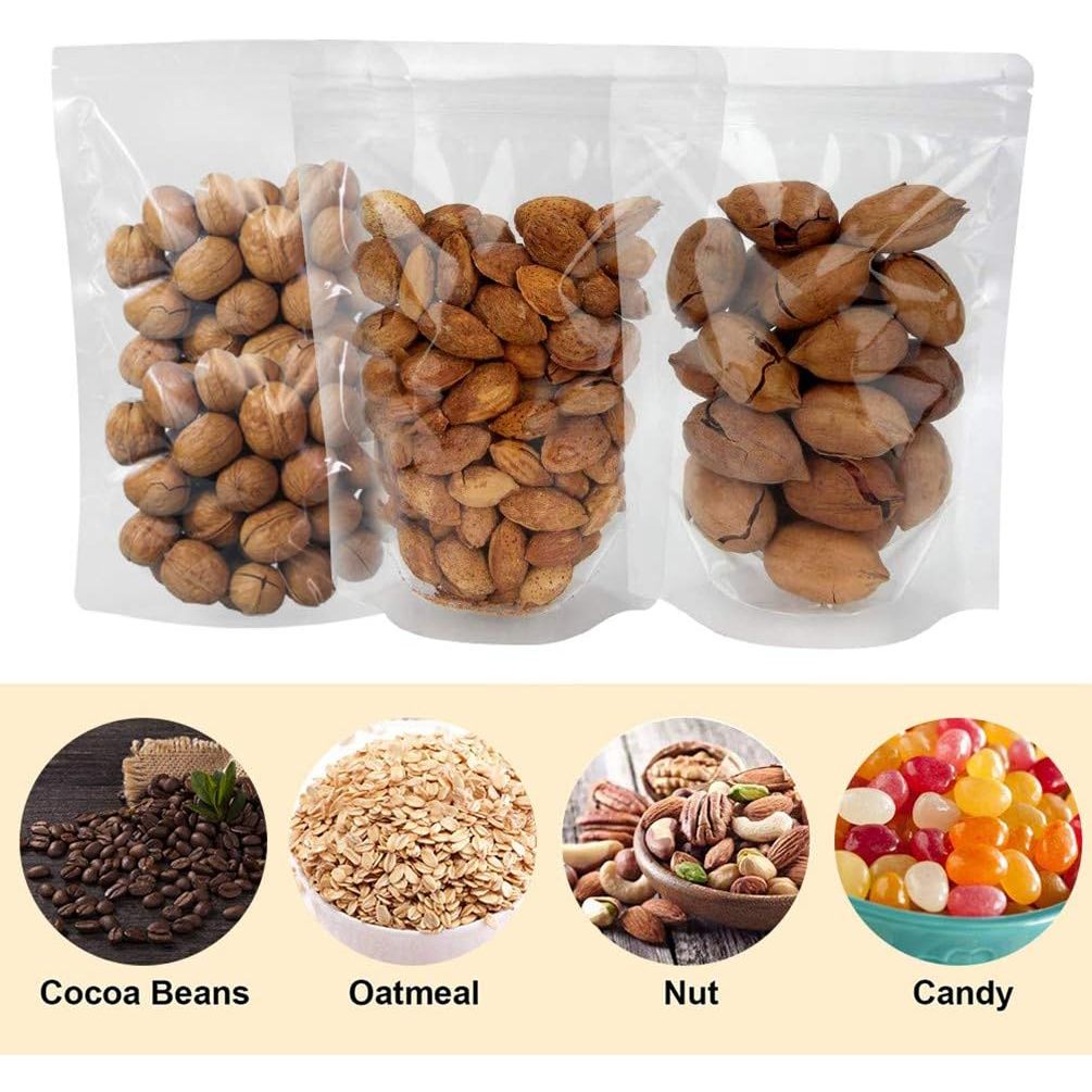 Plastik Makanan Berdiri Klip Seal Standing Pouch20x35 20x29 16x32 16x24 14x22 12x20 10x17 9x15 1Pcs