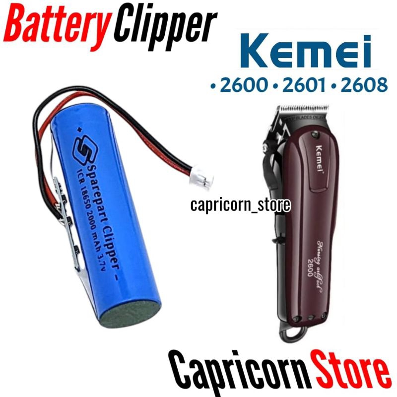 Baterai Kemei 2600 2601 2608 Baterai Clipper Kemei 2000 Mah #Km2600