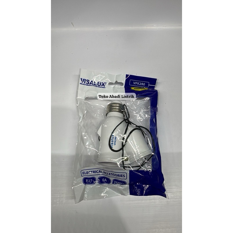 VISALUX Fitting Tarik / Fitting Lampu Dobel Model Tarik VISALUX