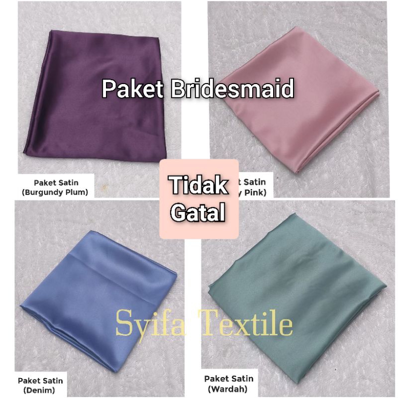 ✅ Paket Bridesmaid / Seragam Bridesmaid ( Satin Velvet Premium ) / Kain Bridesmaid / Kain Bridesmaid