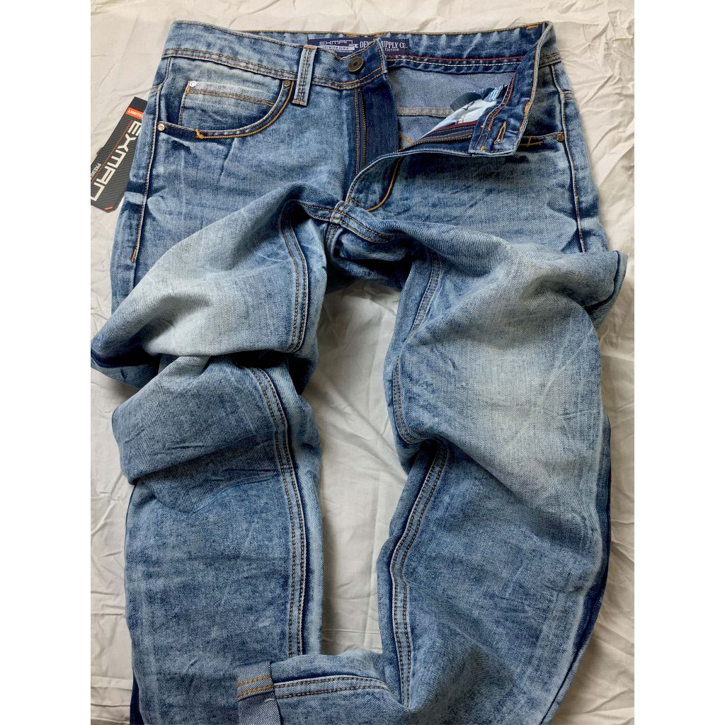 CELANA JEANS PANJANG PRIA EXMAN DENIM REGULAR GREY / CELANA JEANS PREMIUM EXM02S