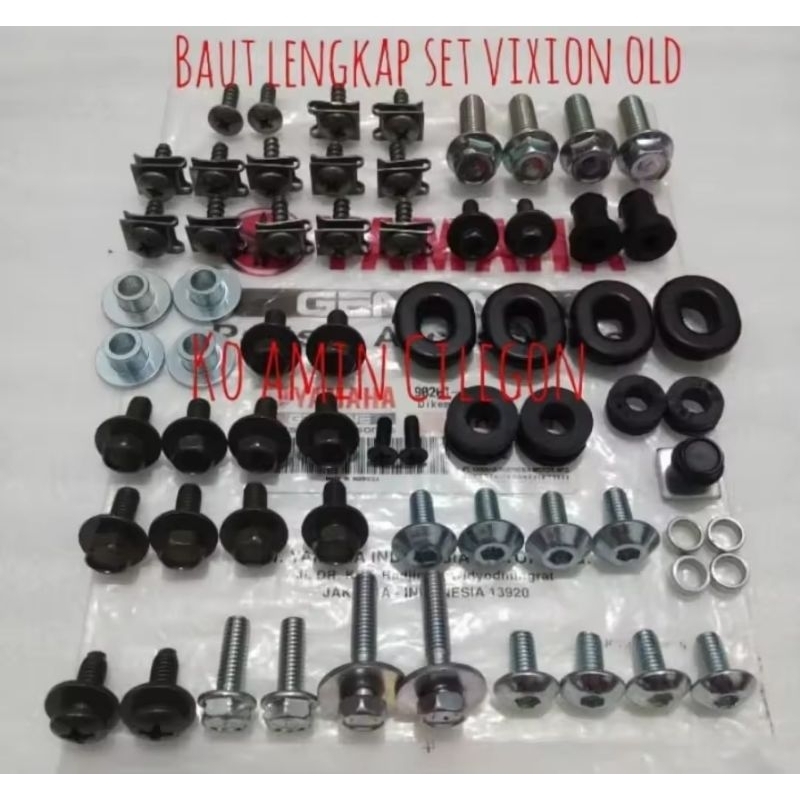 baut lengkap set full body motor yamaha vixion old vixion lama baut lengkap set full body motor yama