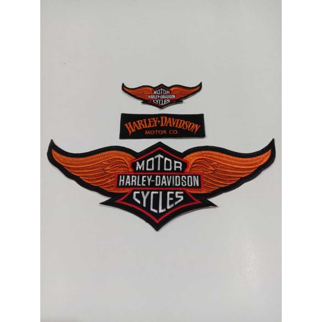 PATCH BORDIR BESAR HARLEY/HDCI EMBLEM MOTOR PATCH ROMPI TEMPELAN JAHIT PATCH IRON
