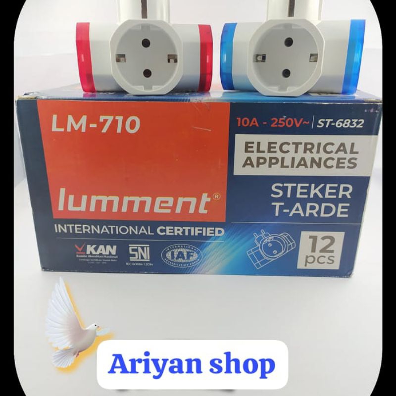steker T arde/stop kontak 3 cabang (Lumment) LM 710 SNI