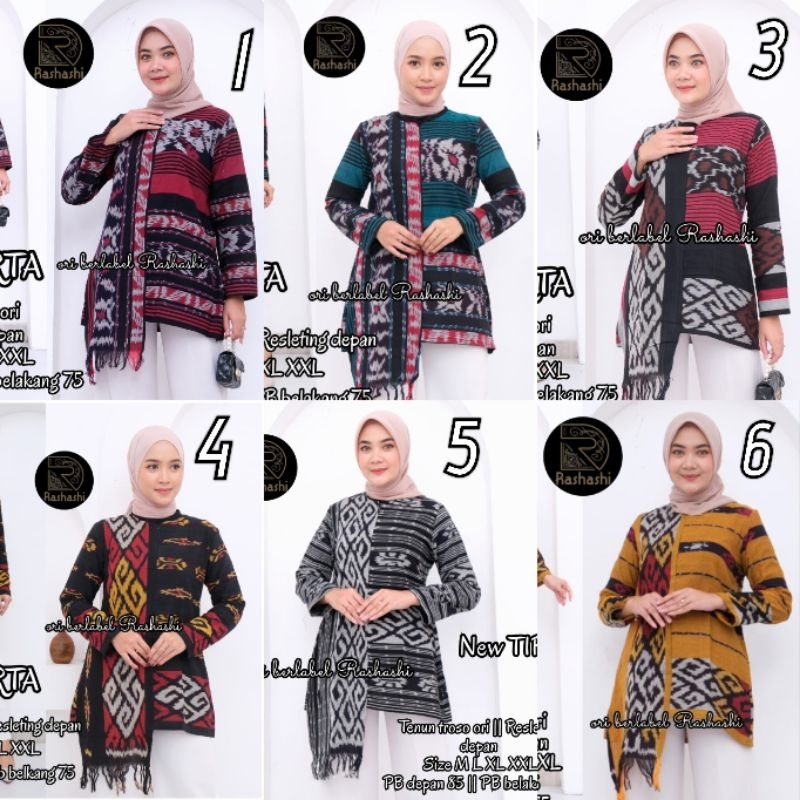 NEW TIRTA ATASAN TUNIK Jumbo# Tunik by rashashi Tenun Troso Ori Jepara Sumbawa Cantik Murah Elegan P