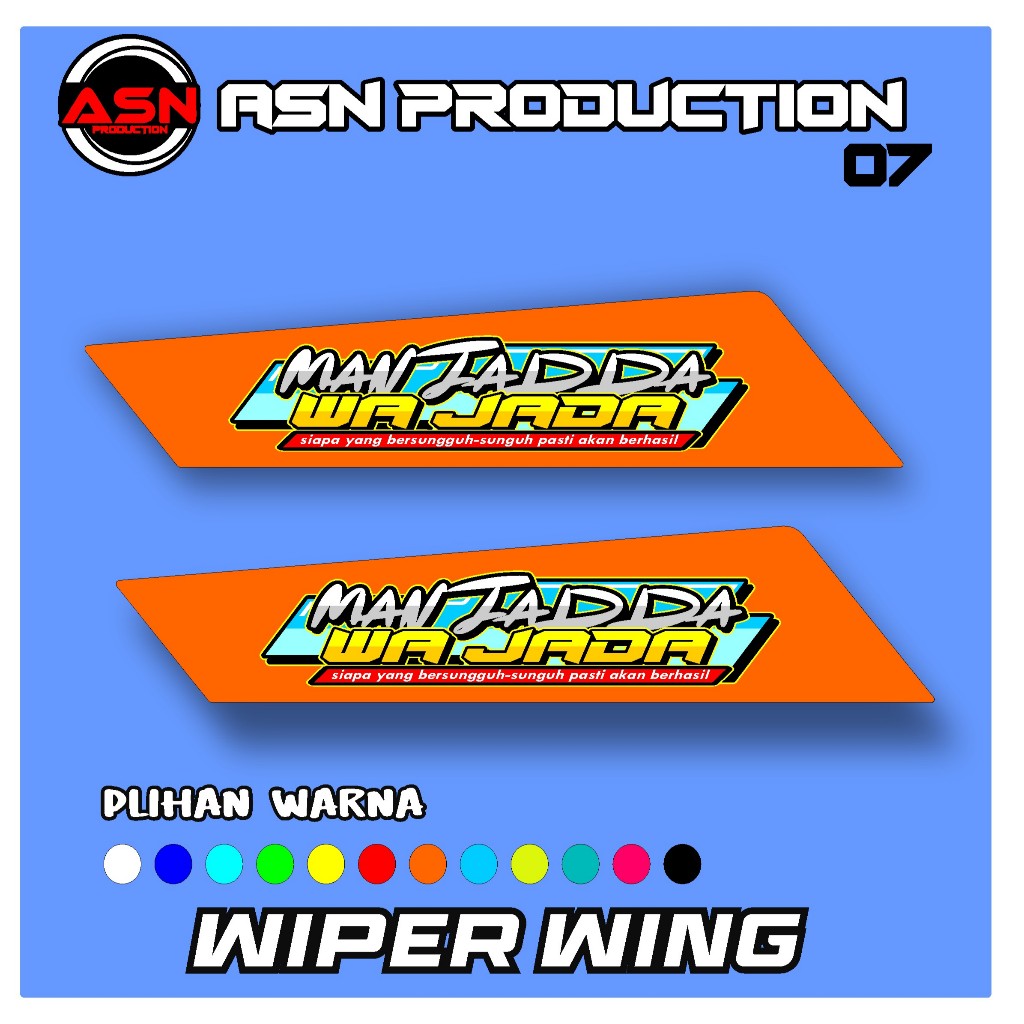 WIPER WING VARIASI UNTUK MOBIL PICK UP VARIASI WIPER GRANDMAX,L300 ,CARRY,TRAGA.KIJANG.PANTHER KODE 