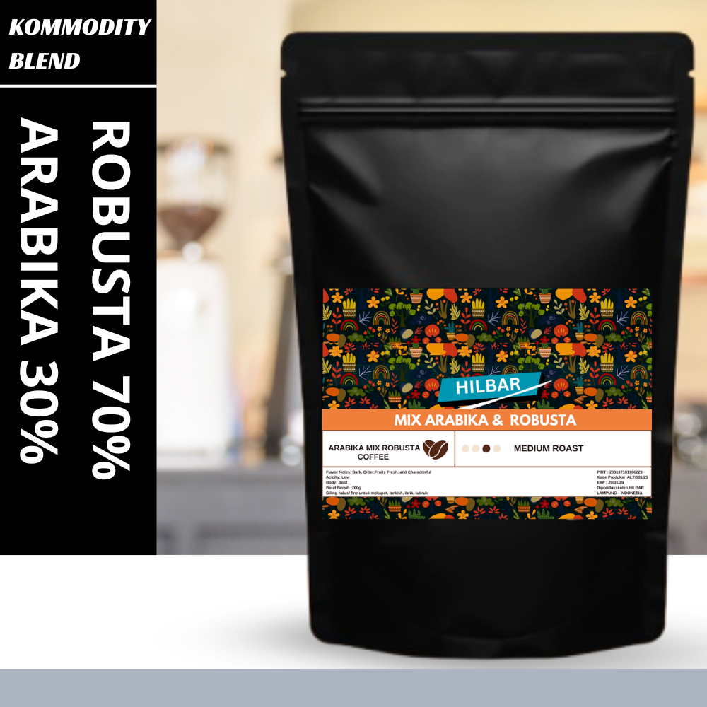

HILBAR Kopi Bubuk coffee blend 200g 70% Robusta Lampung 30% Arabika Gayo Coffee House Blend