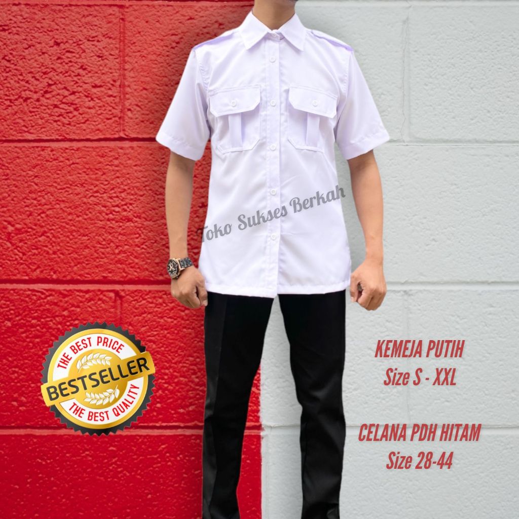 PROMO Baju Kemeja Putih Lengan Pendek | Kemeja lengan pendek pria | kemeja putih pria | kemeja putih
