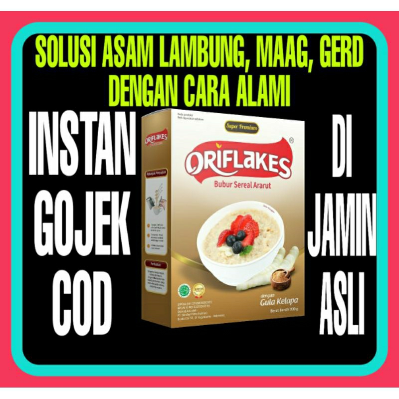 

Oriflakes premium original solusi asam lambung maag gerd dari bahan Pati garut umbi garut asli