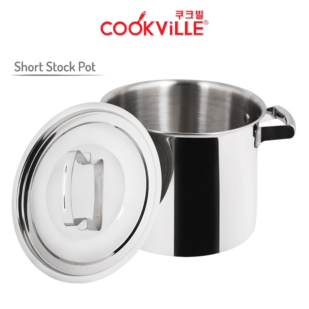 [COOKVILLE] Short Stock Pot Stainless Steel
