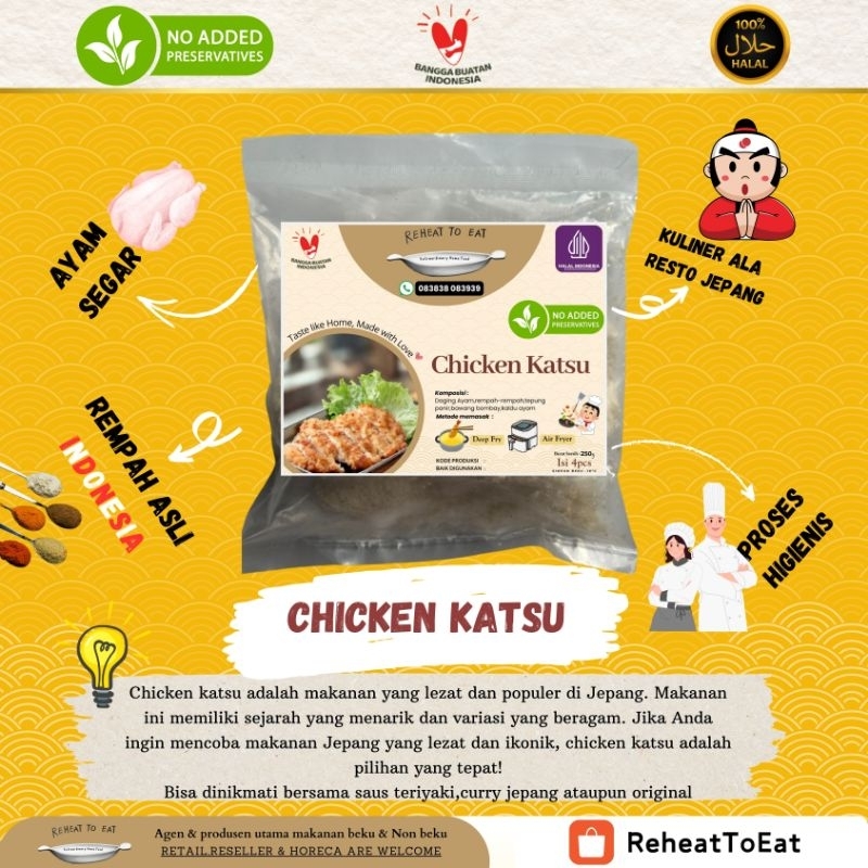 

ReheatToEat Chicken Katsu / Isi : 4 Pcs 250 gram *HALAL*