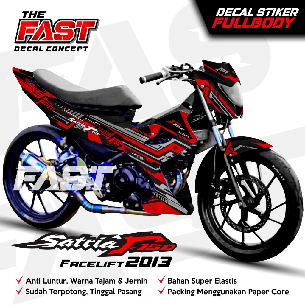 BISA COD Decal Satria FU Facelift 2013 robot racing Full Body racing Stiker Satria F150 Facelift 201