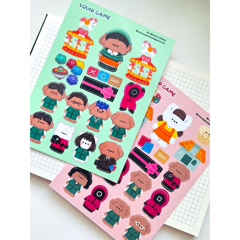 

SQU.ID GAME sticker sheet by winter coffeee