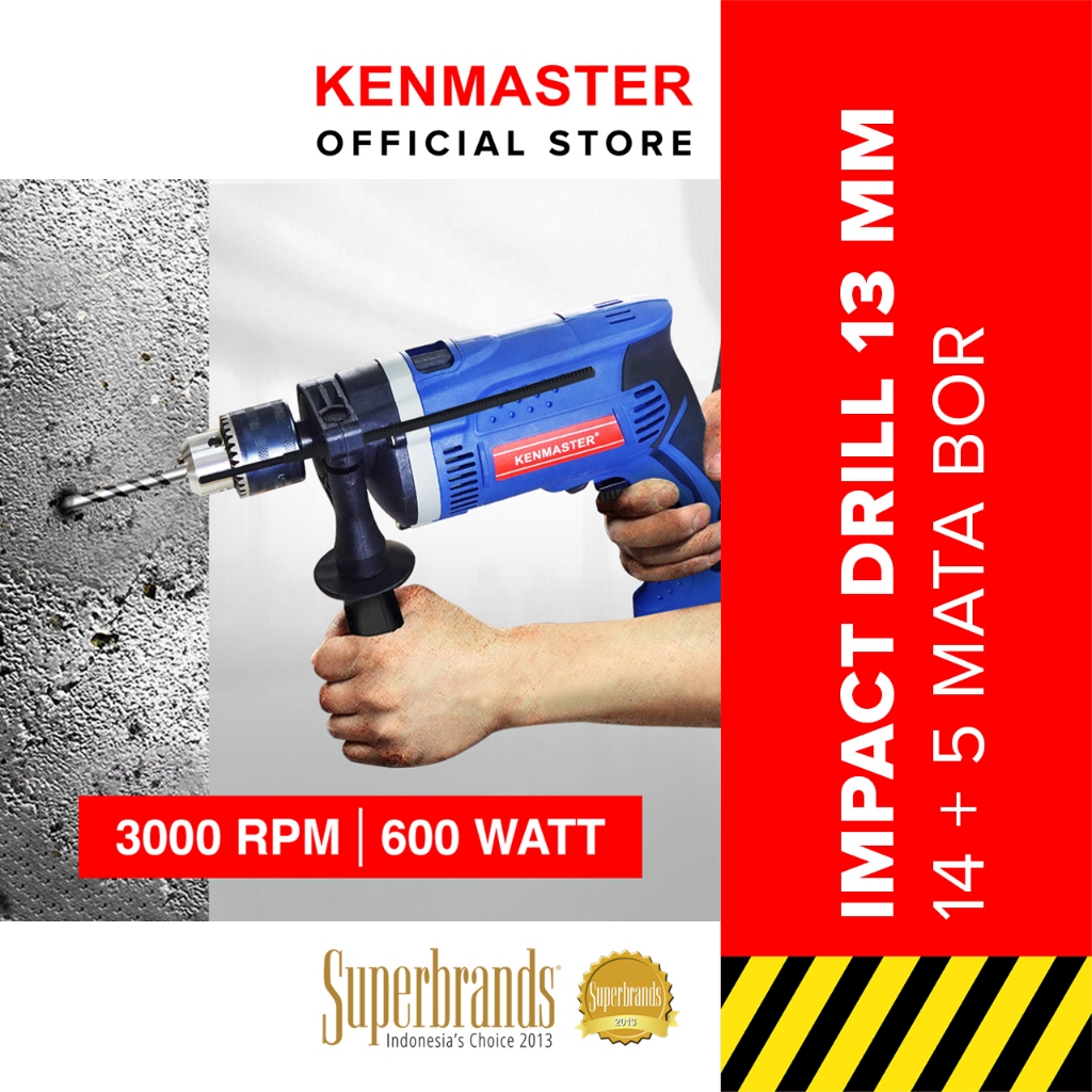 Kenmaster Bor Impact Drill 13MM With Box - Bor Listrik - BOR-080