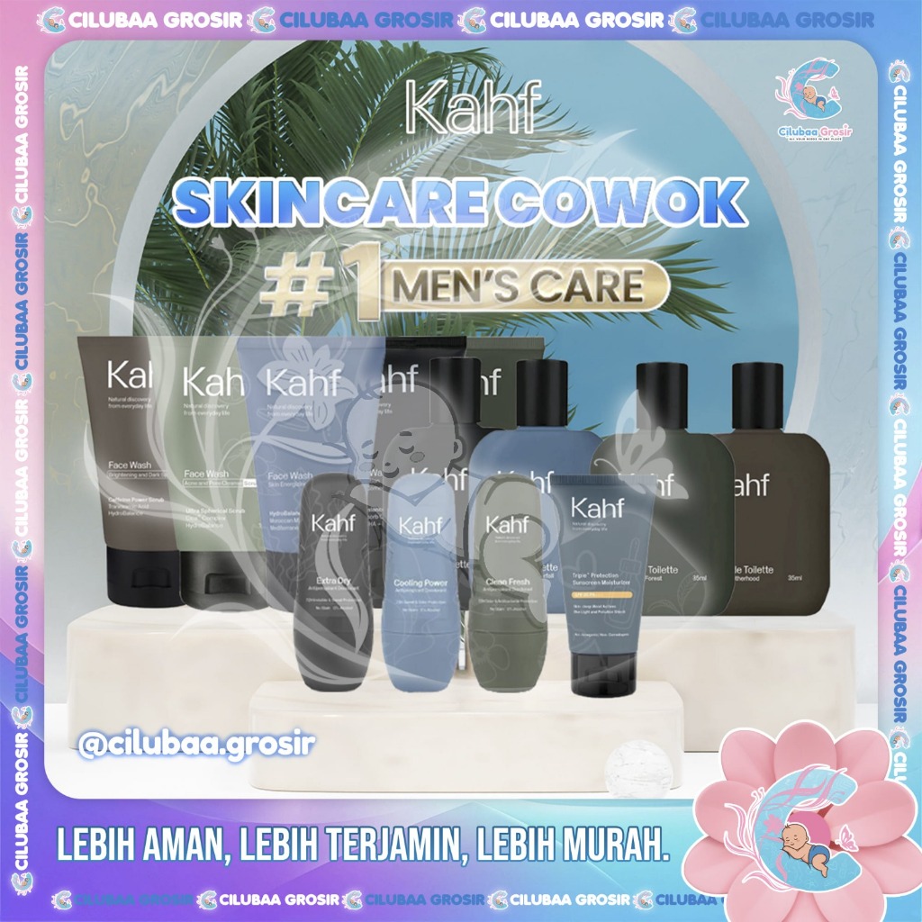 KAHF All Series || Paket Personal Care Pria || Face Wash || Sunscreen || Parfum || Deodorant