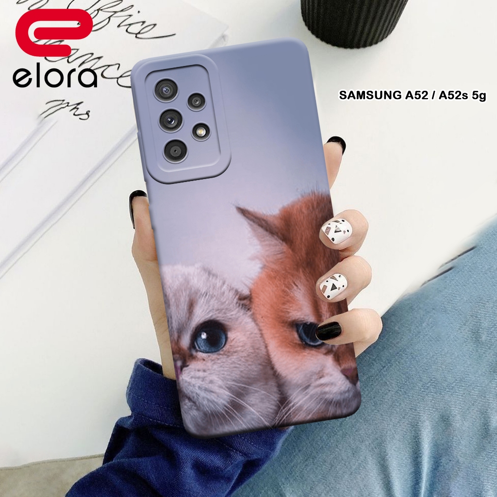 Case Samsung A52 / A52s 5G - Elloraa.id - Casing Samsung A52 5G - Motif Case Cats - Pelindung handph