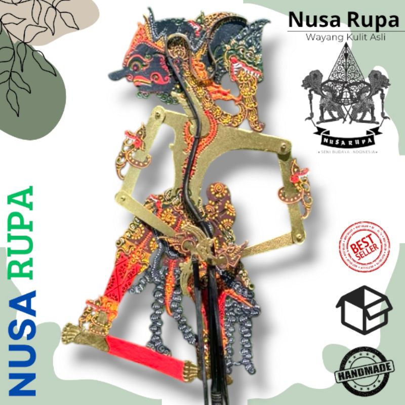 wayang kulit alusan gandamana gapit sungu ukuran 30cm