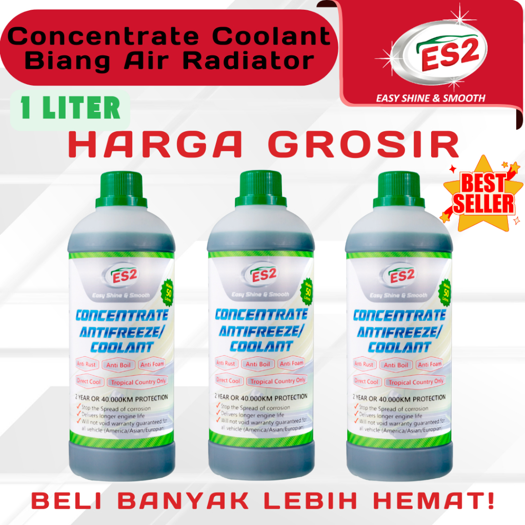 GROSIR ES2 Coolant Biang Air Radiator 1 Liter Isi 3 Pcs Beli Banyak Lebih Hemat