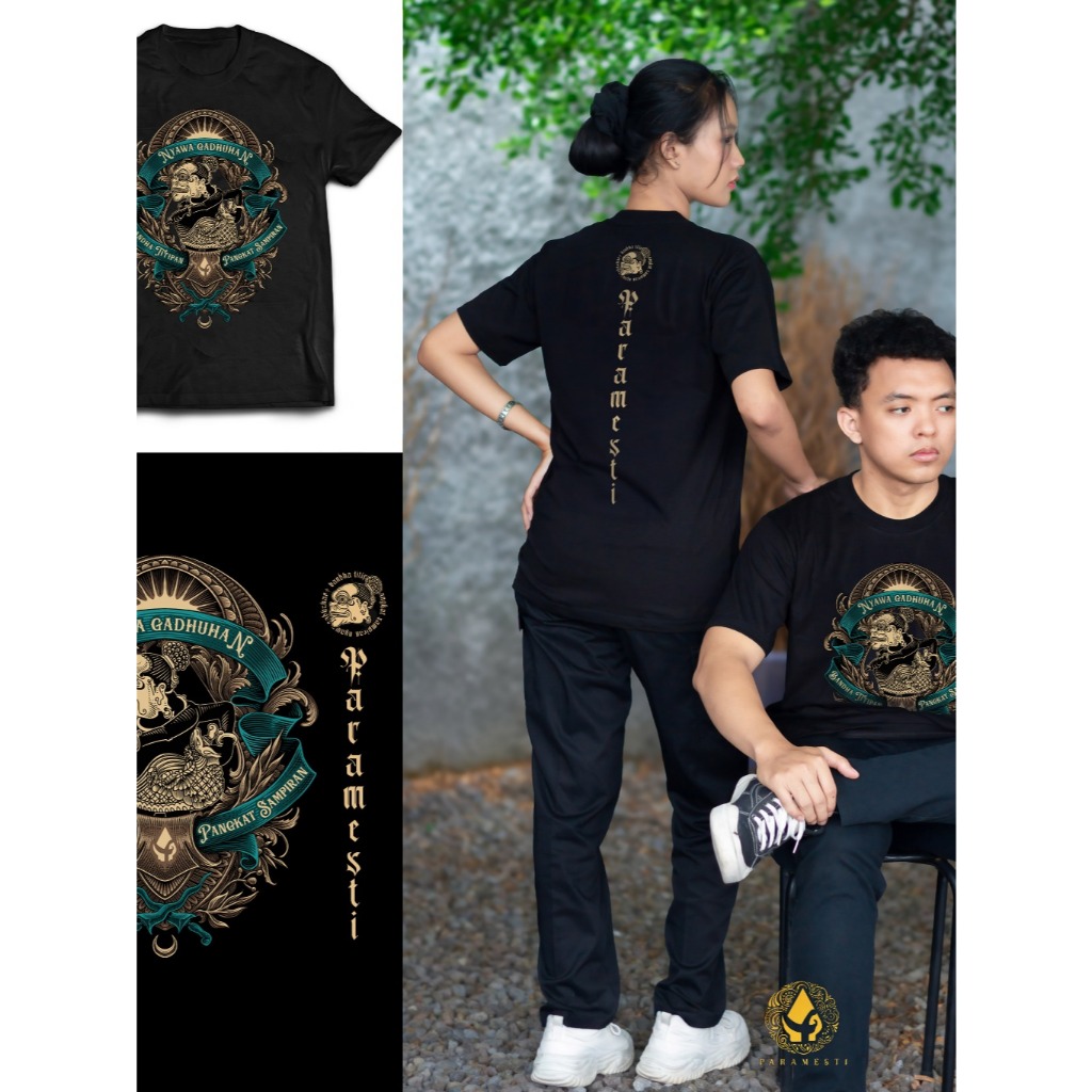Kaos Budaya Jawa Paramesti Wayang Bagong Lengan Panjang
