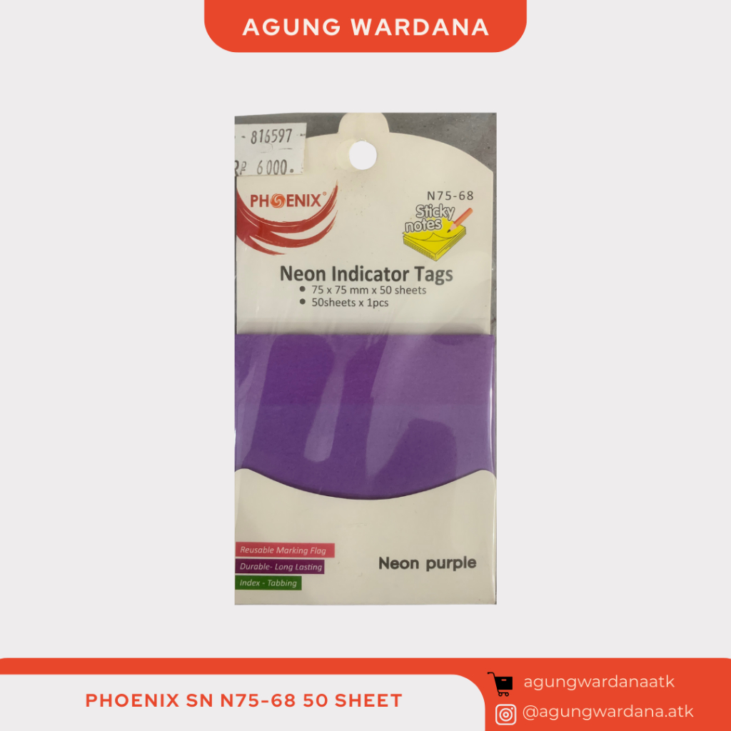 

PHOENIX STICKY NOTE N75-68 50 SHEET