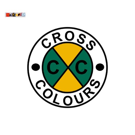 

sticker CROSS COLOURS logo stiker vintage retro streetwear hiphop
