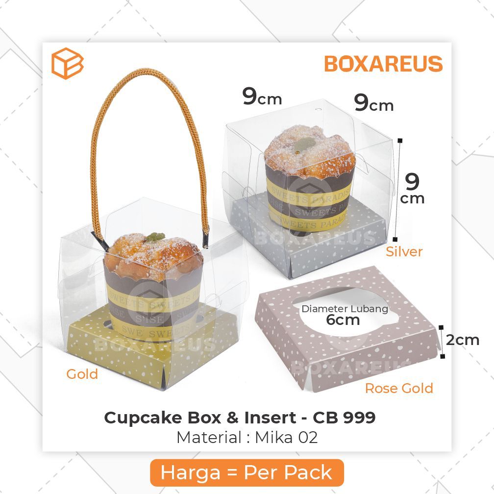 

Box Mika Transparan Dus Cupcake Bening Kotak Souvenir Hampers | CB999 - Dengan Insert