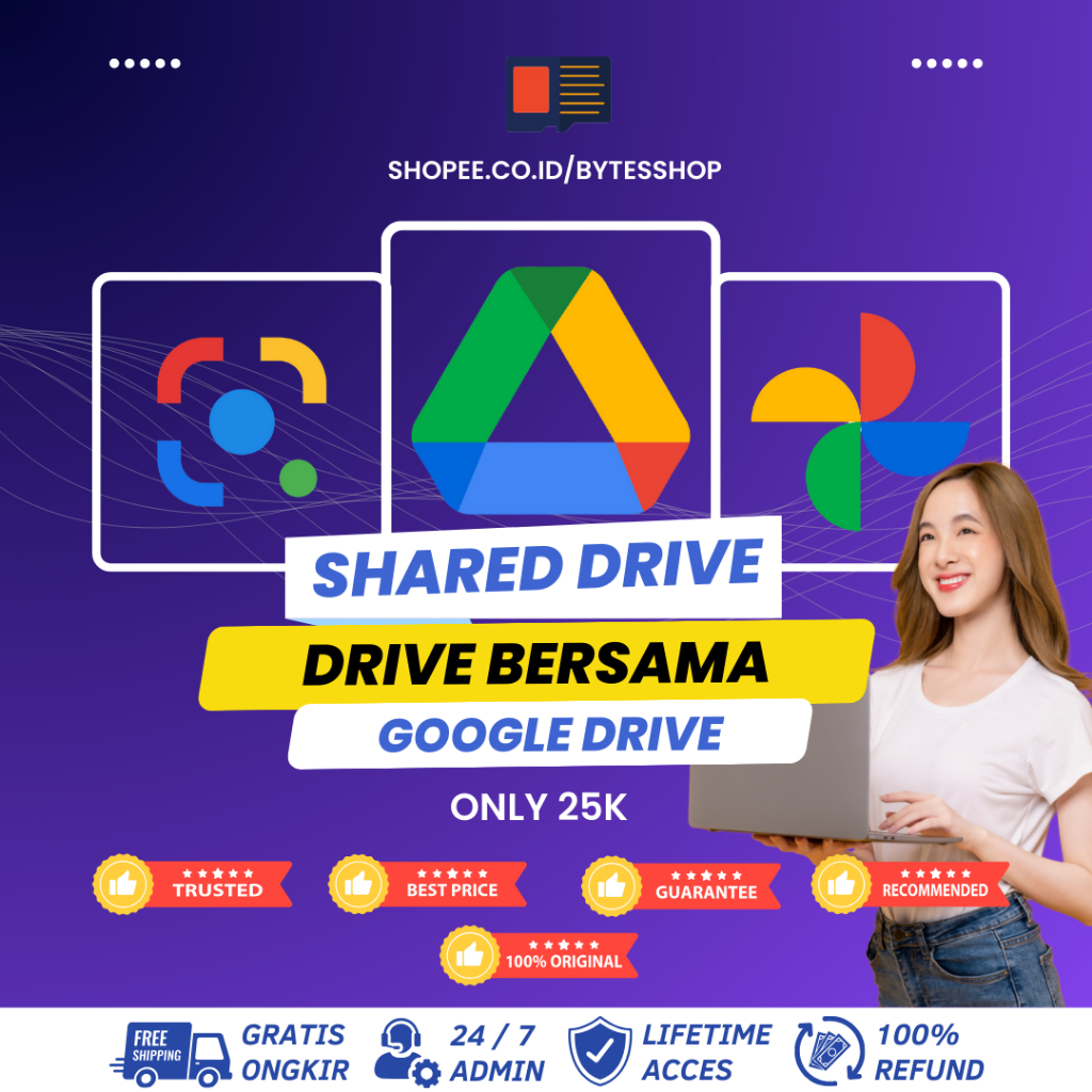 Shared Drive 1000Gb Storage Lifetime Bergaransi Resmi Gdrive