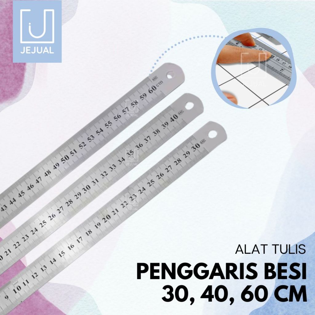 

PENGGARIS Besi 30 cm 40 cm 60 cm Stainless Steel Anti Karat