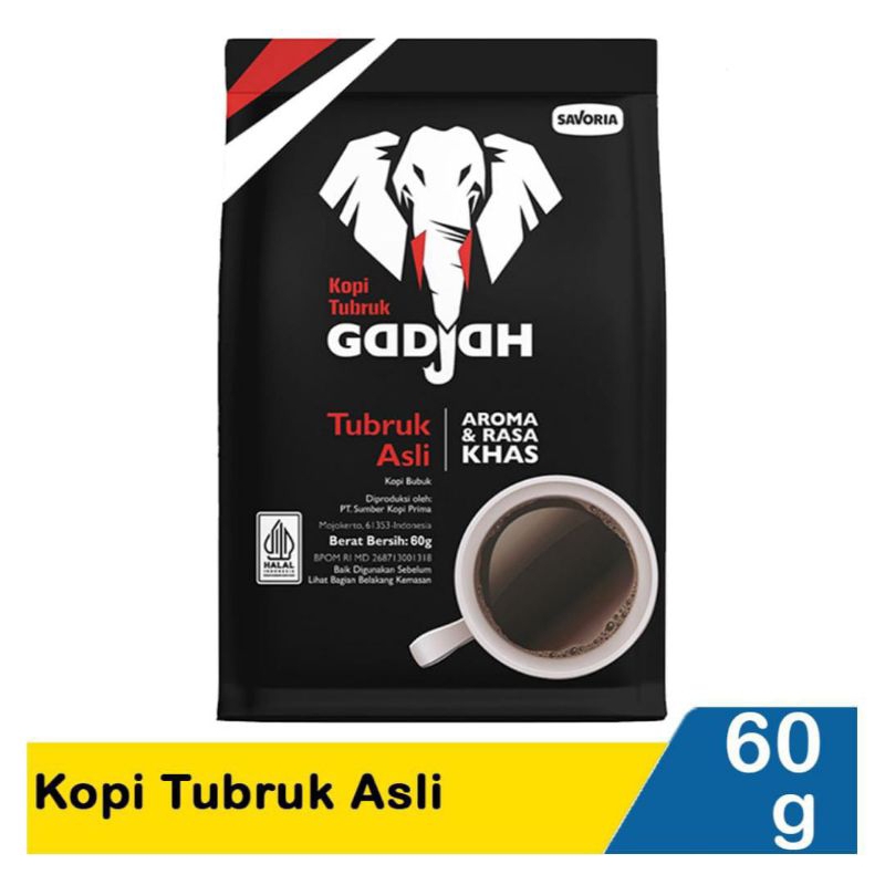 

Savoria Kopi Gadjah Tubruk Asli Aroma & Rasa Khas Berah Bersih 60g
