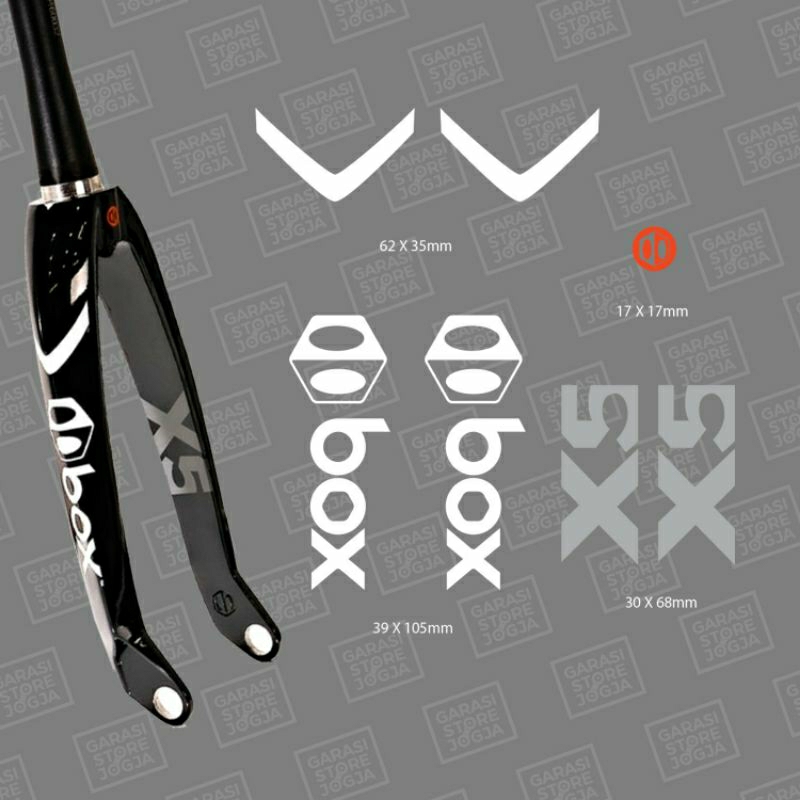 Decal Cutting Stiker Fork Box BMX