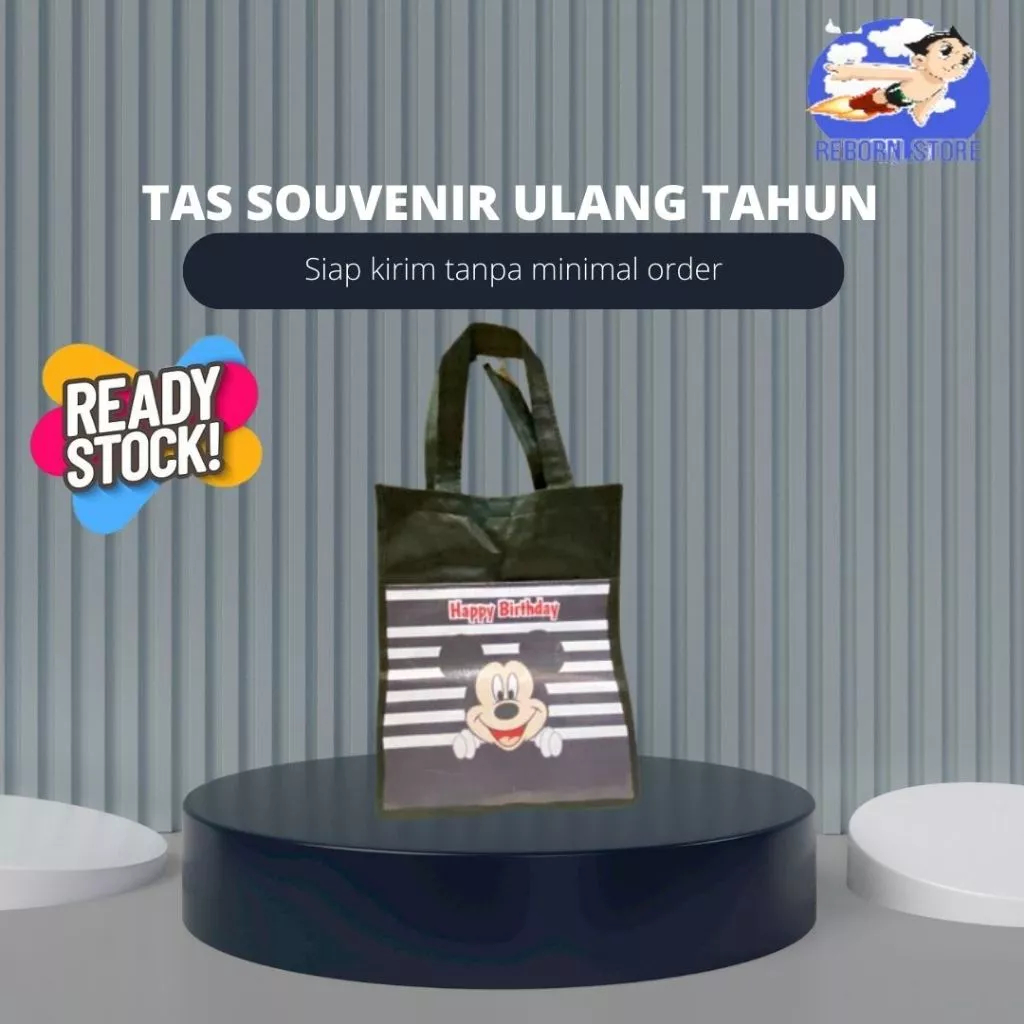 

Rebond Ready Stock Goodiebag MICKEY/ Tas Souvenir Ulang Tahun Anak/ Tas Ultah Anak Custom