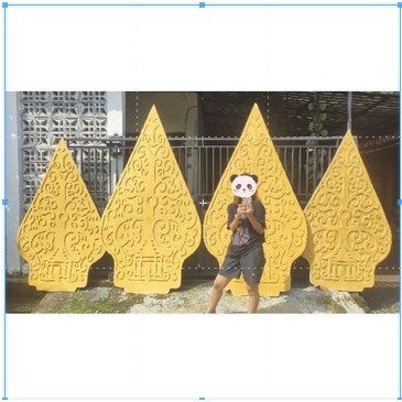 Gunungan Wayang Dekorasi T 300 cm Jumbo Ukiran Gunungan Wayang Backdrop Lamaran