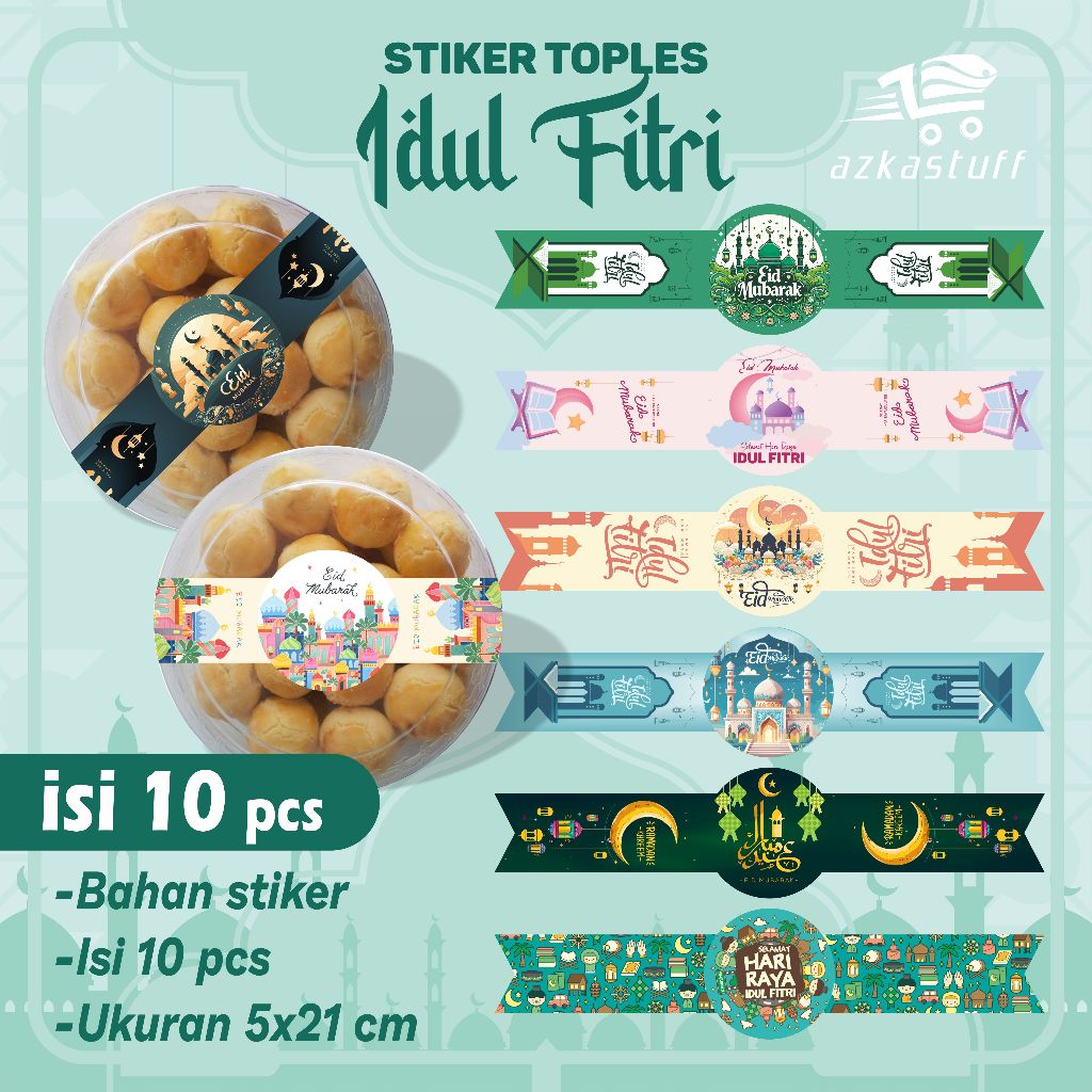 

Sticker Toples lebaran - stiker toples idul fitri - stiker toples kue lebaran - Hampers Idul Fitri