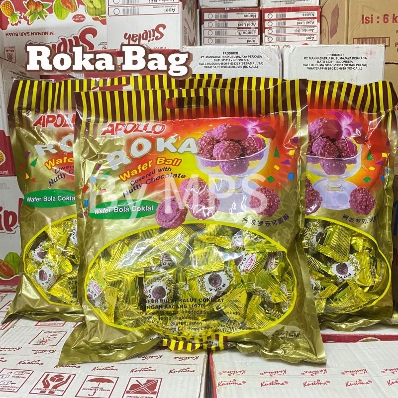 

Apo Alo Roka Bag Water Bola Coklat / snack lebaran /permen coklat