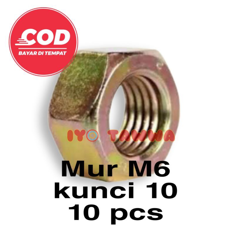 Mur M6 drat halus 10 pcs