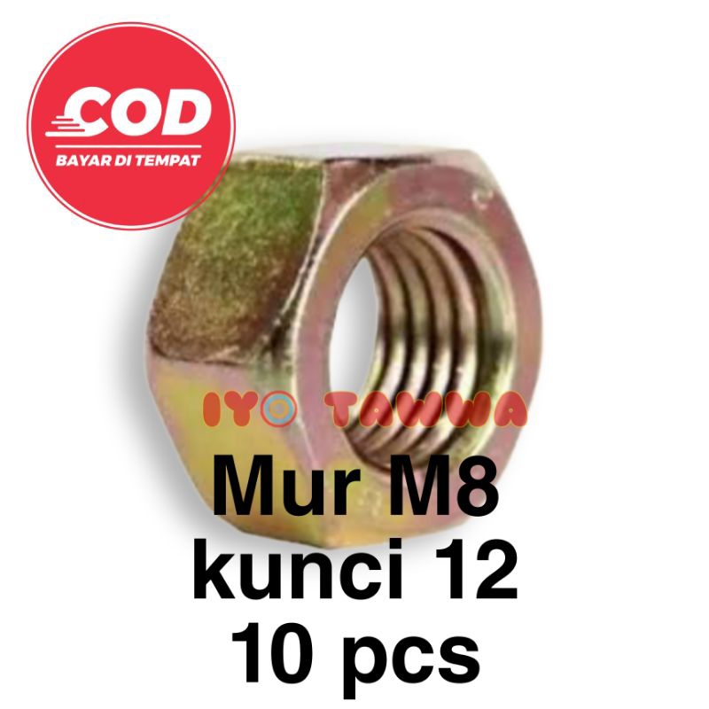 Mur M8 drat halus 10 pcs