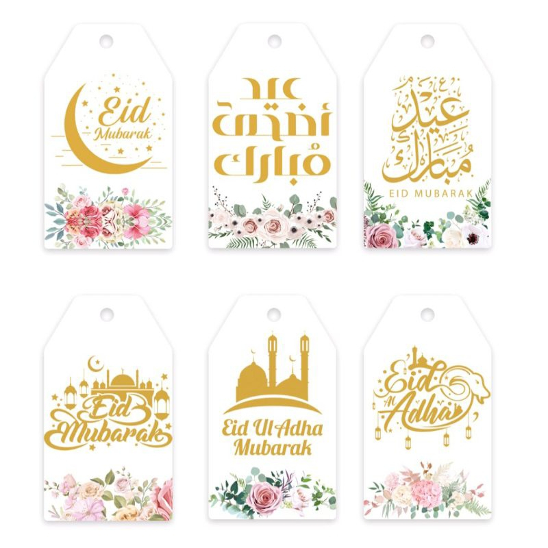 

60PCS HANGTAG LEBARAN RAMADHAN IDUL FITRI LABEL TAG PARCEL HAMPERS MUBARAK