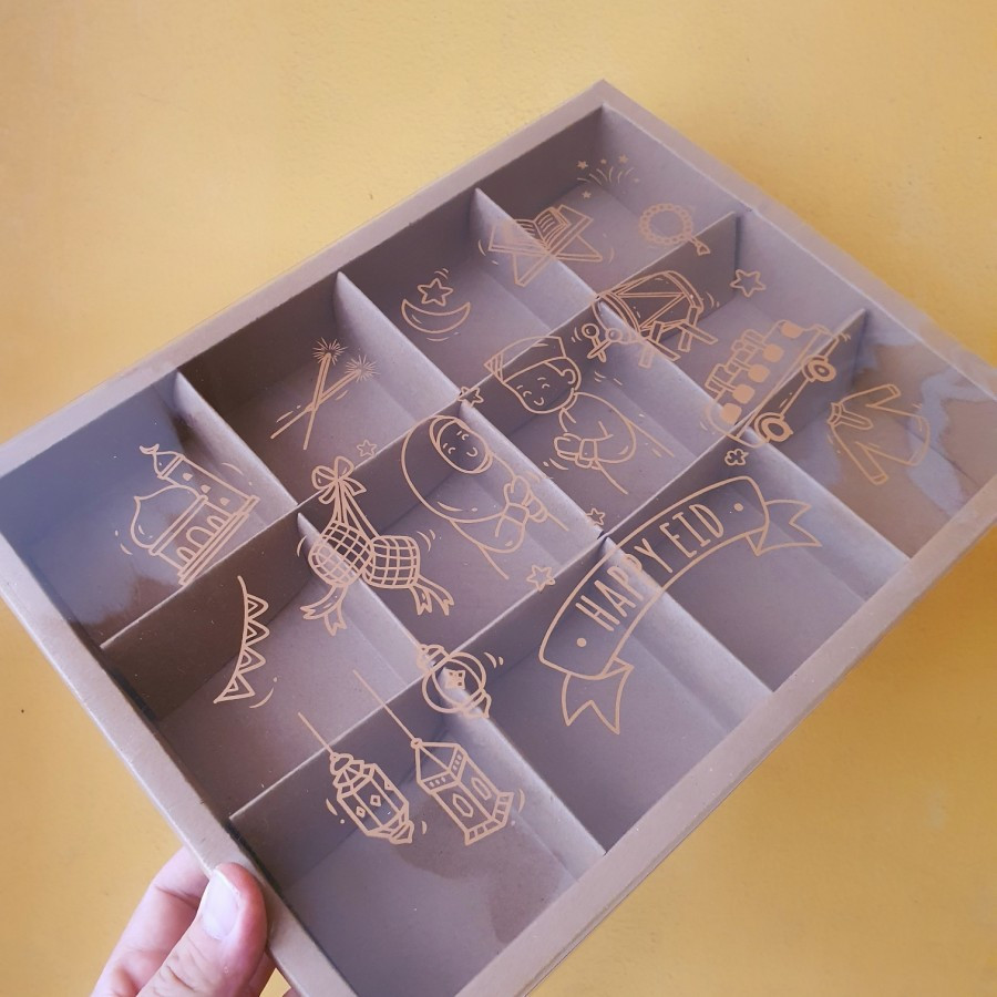 

Box Dus Mika Sekat 12 Cokelat