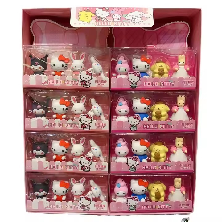 

PENGHAPUS SANRIO FAMILY 3D ISI 4 KARAKTER FREE BOX MIKA