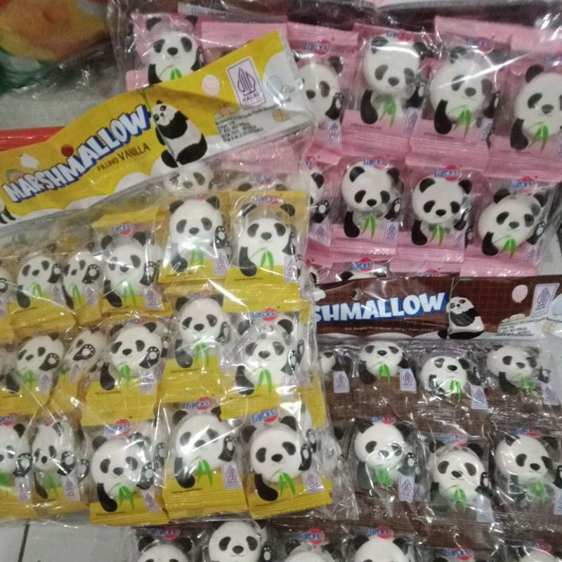

marshmallow panda filling cokelat/vanilla/strawberry