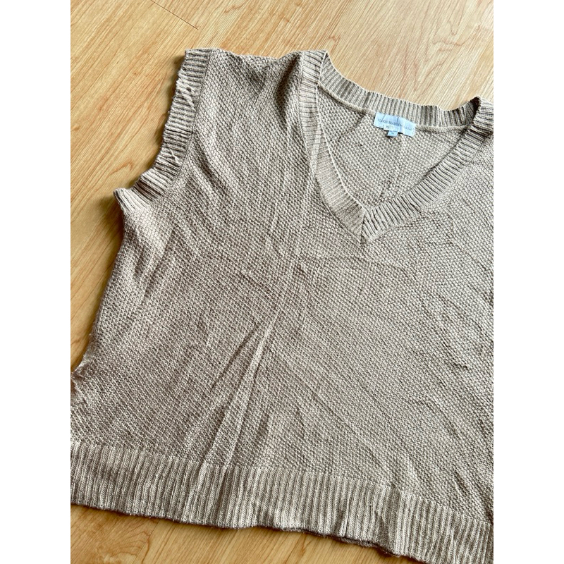 Vest 19 coklat browny brown Rompi Rajut Knit oversizebuzz boyz niki tour  cable spring Winter cewek 