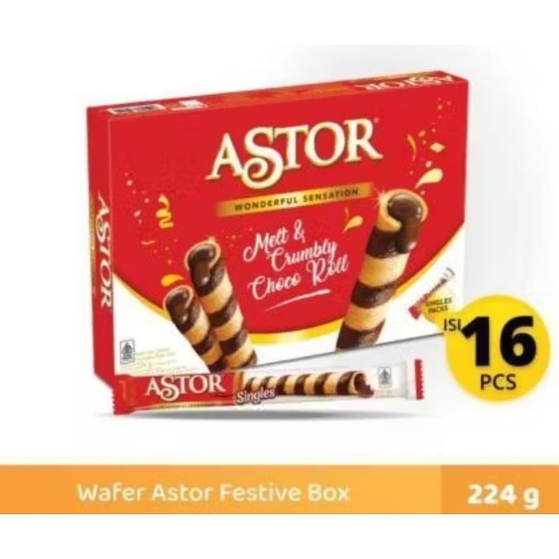 

Astor Festive Box 224 gr ( 16 bungkus @14 gr)