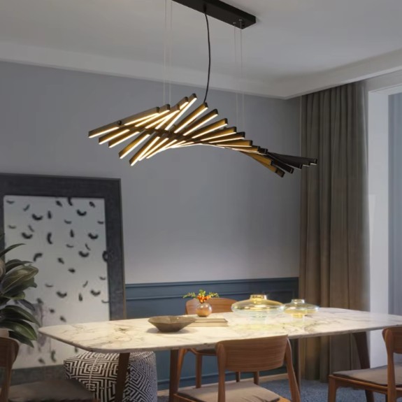 Lampu Gantung Ruang Makan | Lampu Ruang Makan Minimalis | LAMPU GANTUNG Fishbone Chandelier