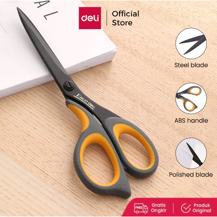 

Deli Teflon Scissors / Gunting Teflon 210mm Anti Lengket Desain Ergonomis E77757