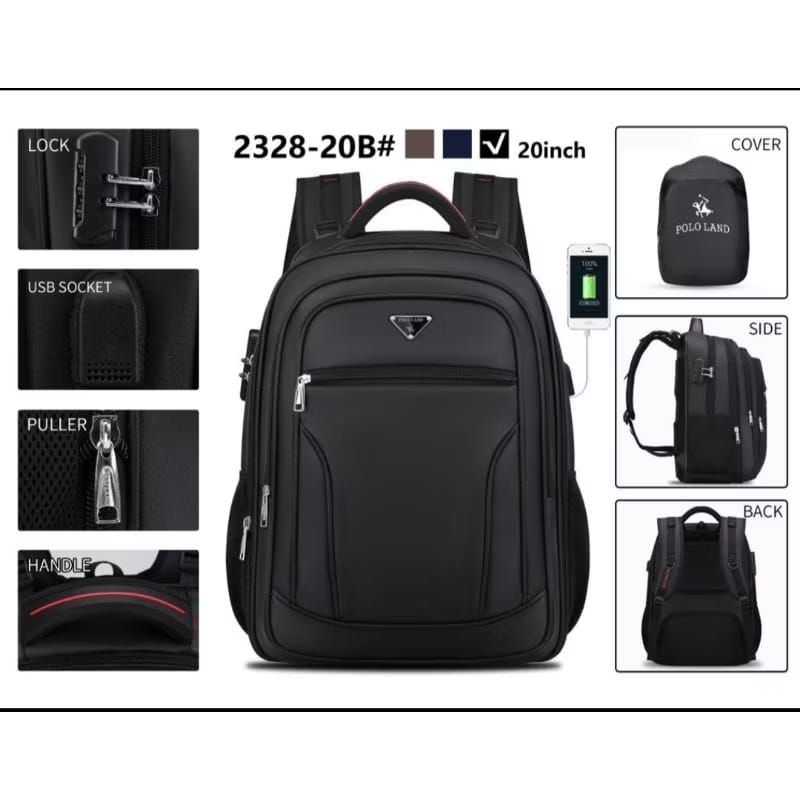 Tas Ransel Jumbo Original Polo Star 20 Inch Beckpack Pria Import Keylock  Free
