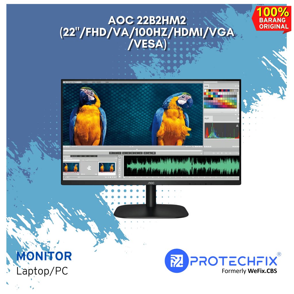 Monitor AOC 22B2HM2 (22"/FHD/VA/100Hz/HDMI/VGA/VESA)