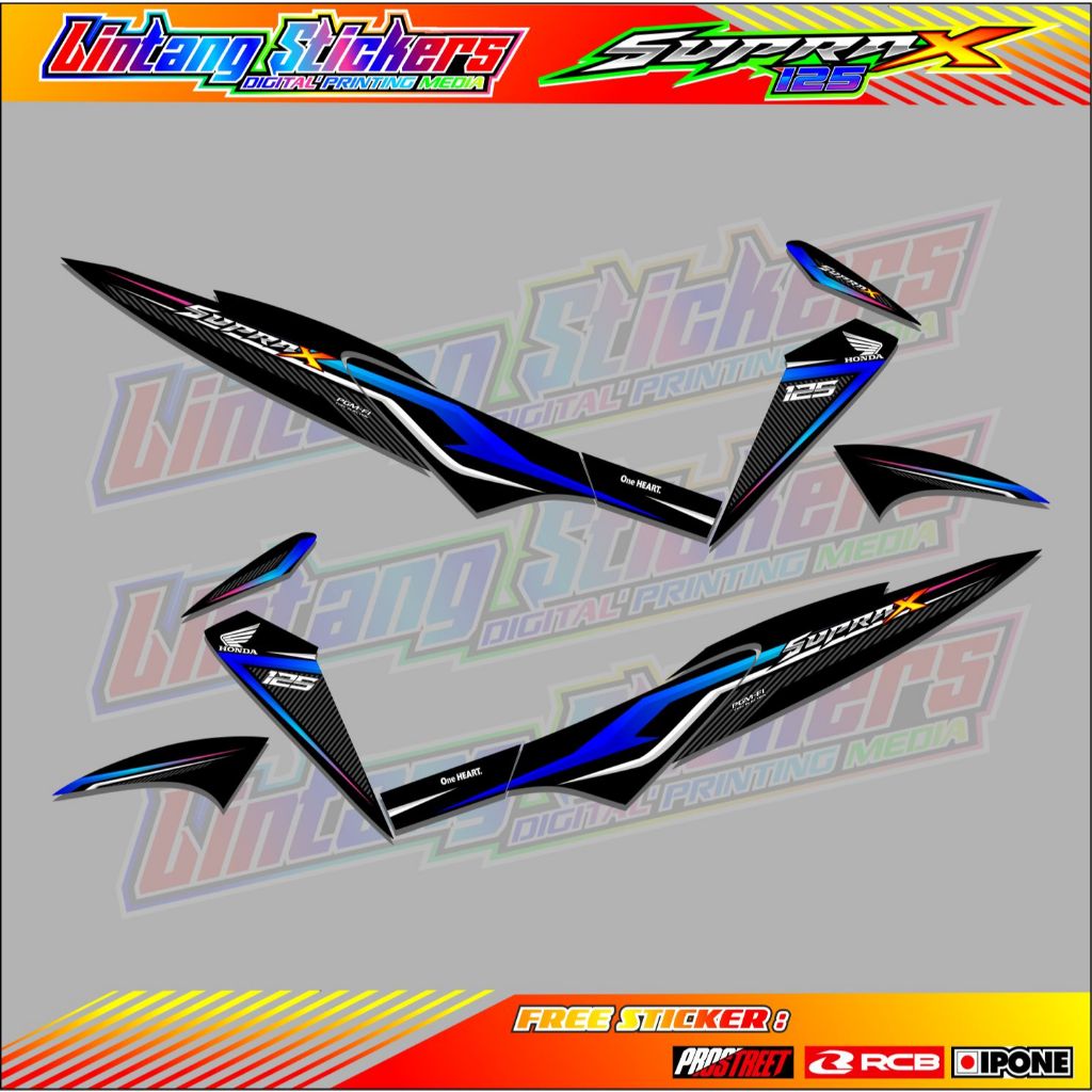 STRIPING VARIASI HONDA SUPRA X 125 / STICKER LIST VARIASI MOTOR SUPRA X 125