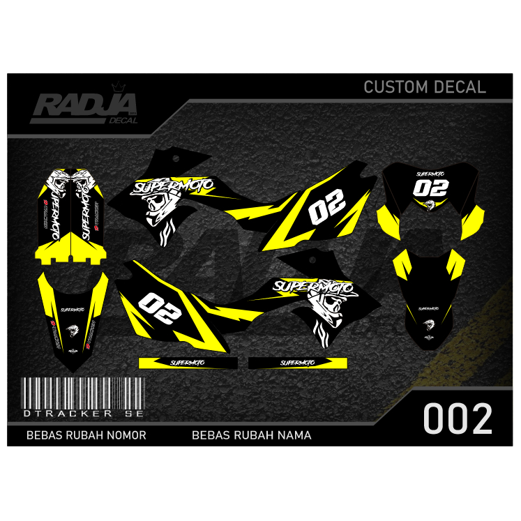 DECAL STICKER DTRACKER 150 (002) DEKAL STIKER FULLBODY DTX D-TRACKER SE 2016 2017 2018 2019 2020 202