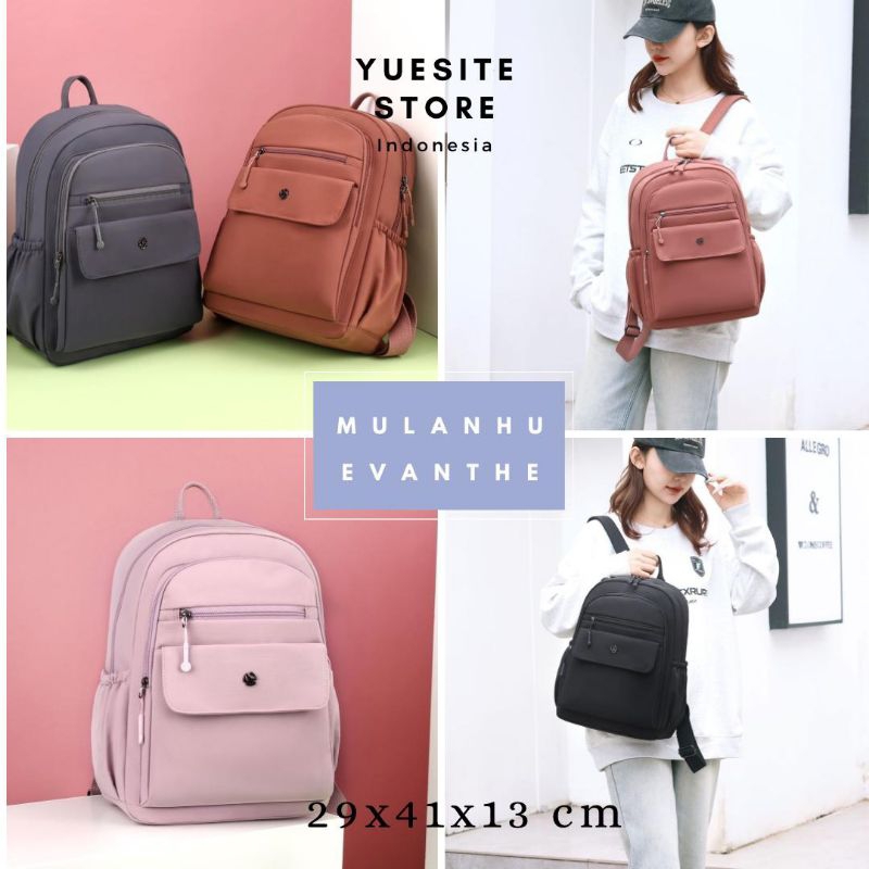 Mulanhu Evanthe Tas Ransel Jumbo Besar Extra Tas Punggung Import Wanita Cewek